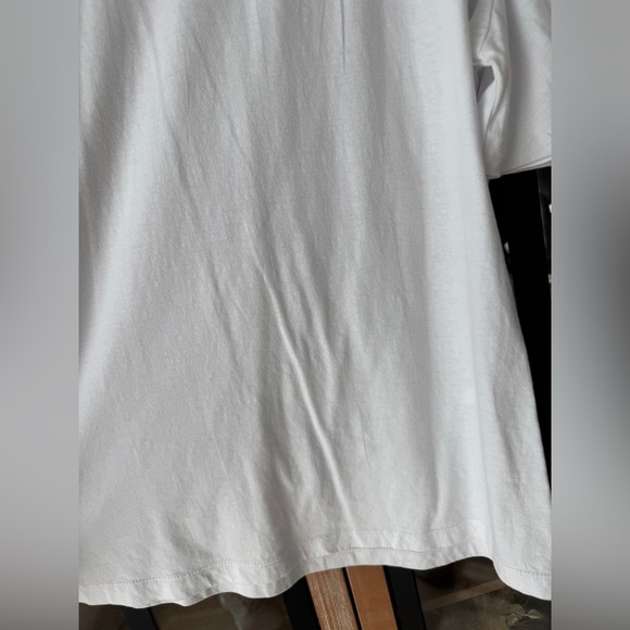 Pomander Place Tuckernuck top White Vesty Puff Short Sleeve Crewneck cotton tee - Picture 6 of 8